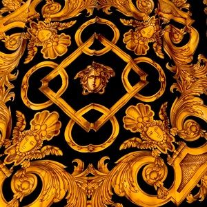 Versace Medusa square silk scarf